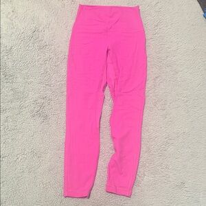 RARE LULULEMON sonic pink leggings women’s size 4 align pants 25”